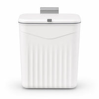 Osprelo hanging cabinet trash bin, white, front view